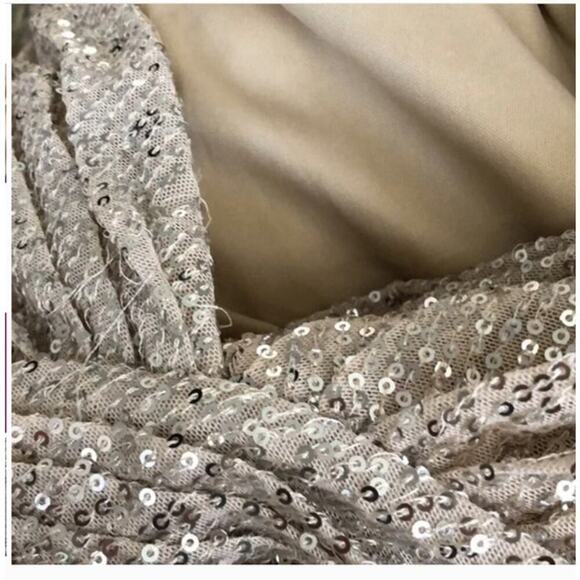 Ieena for Mac Duggal Dress Sequined Long Sleeve Evening Gown Maxi  NWT 12 - Picture 9 of 14